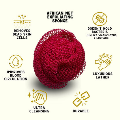 African Net Exfoliating Bath Sponge
